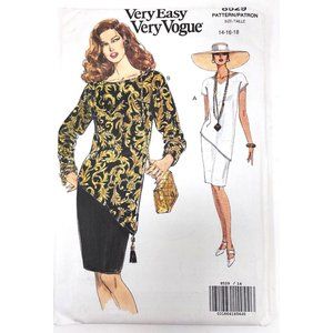 Vogue Pattern #8529 Very Easy Very Vogue Skirt Asymmetrical Top  UNCUT S1ze 8-18